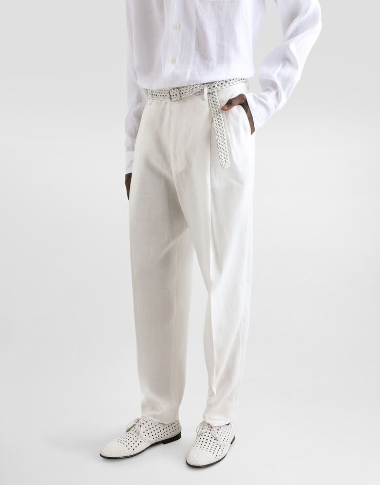 Dolce & Gabbana Pantalones De Tela De Lino