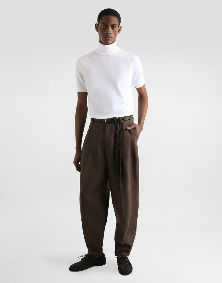 Dolce & Gabbana Pantalones De Tela De Lino