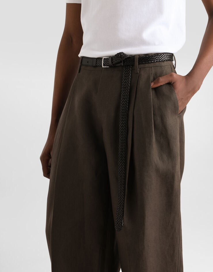 Dolce & Gabbana Pantalones De Tela De Lino