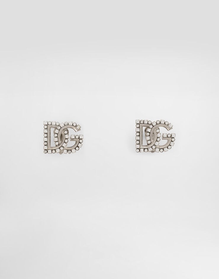 Dolce & Gabbana Pendientes con logotipo DG en strass