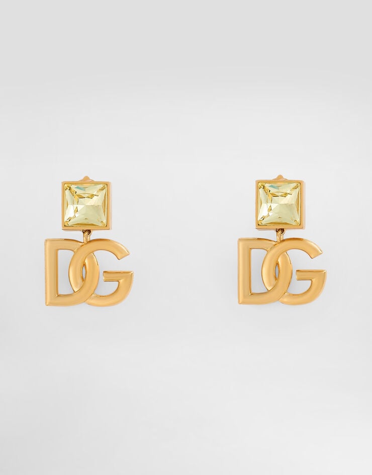 Dolce & Gabbana Pendientes con logotipo DG y strass