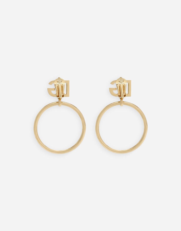 Dolce & Gabbana Pendientes De Aro Con Logotipo DG