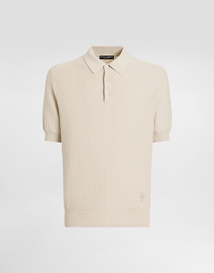 Dolce & Gabbana Polo de algodón con logotipo bordado
