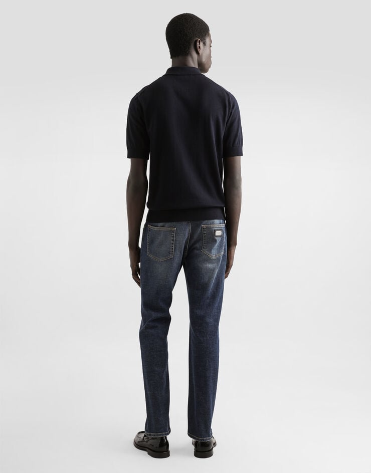 Dolce & Gabbana Polo De Algodón Con Parche Heráldico