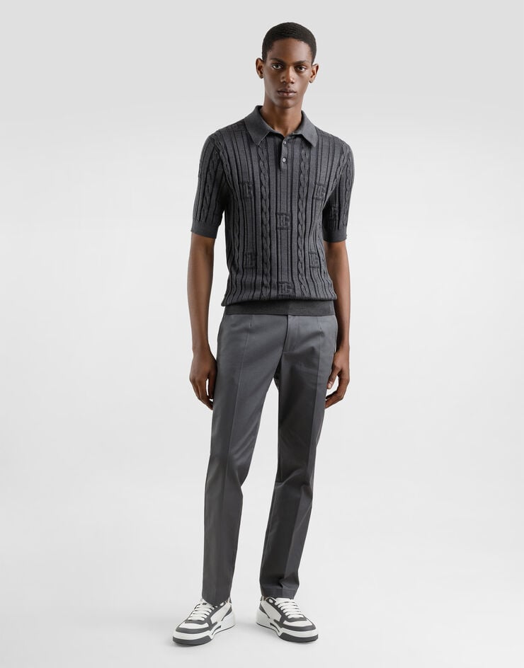 Dolce & Gabbana Polo De Seda Y Algodón