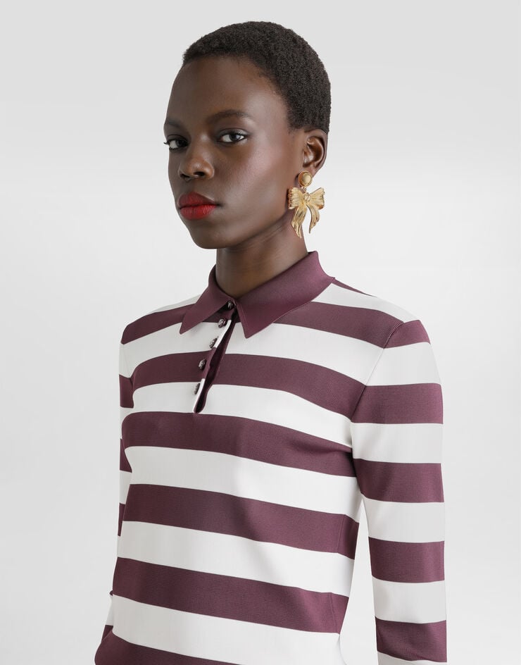 Dolce & Gabbana Polo De Viscosa A Rayas