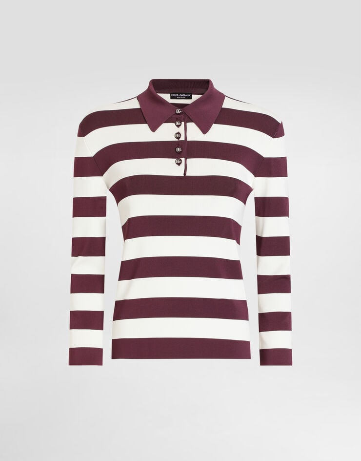 Dolce & Gabbana Polo De Viscosa A Rayas