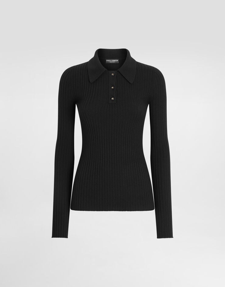 Dolce & Gabbana Polo En Canalé De Lana