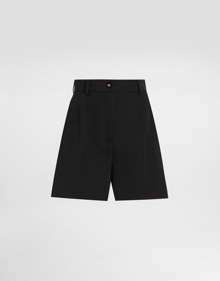 Dolce & Gabbana Shorts de gabardina de lana