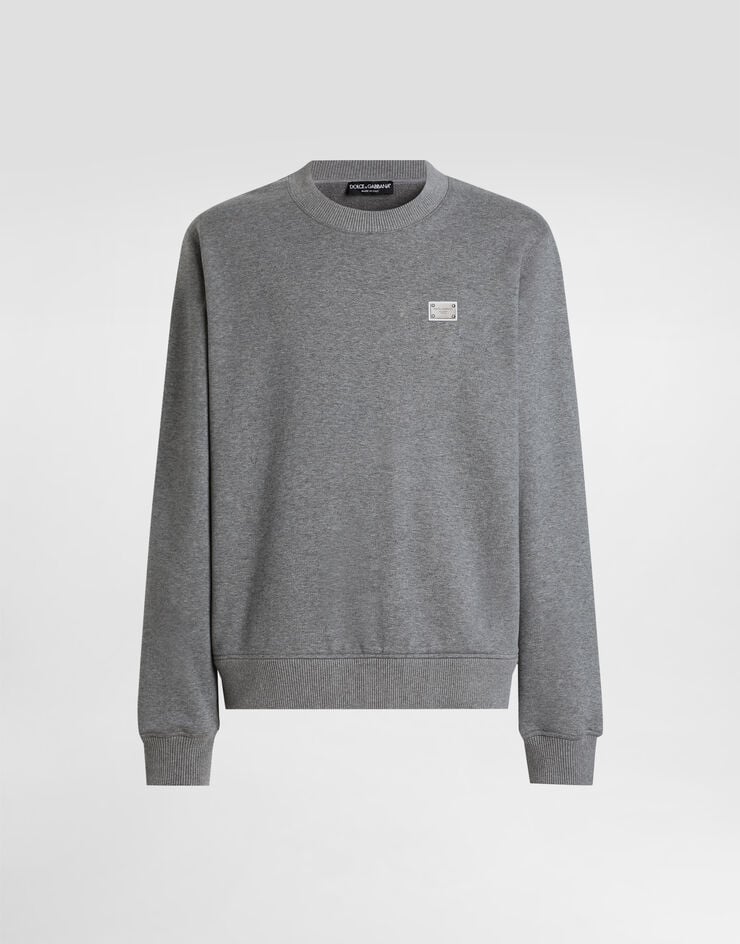 Dolce & Gabbana Sudadera de algodón con placa
