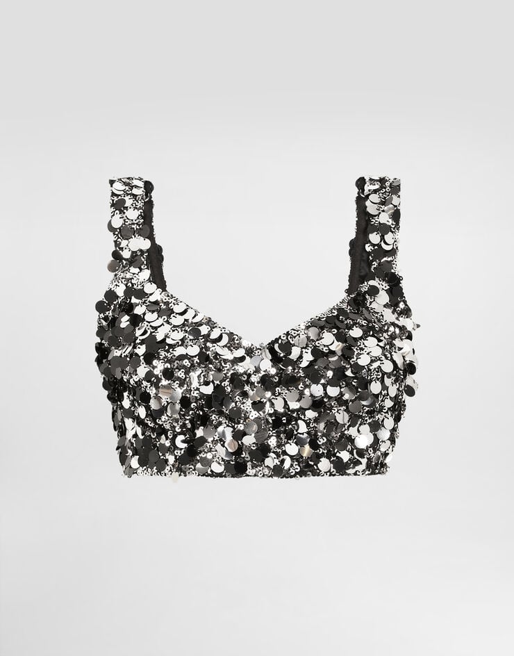 Dolce & Gabbana Top bralette de lentejuelas