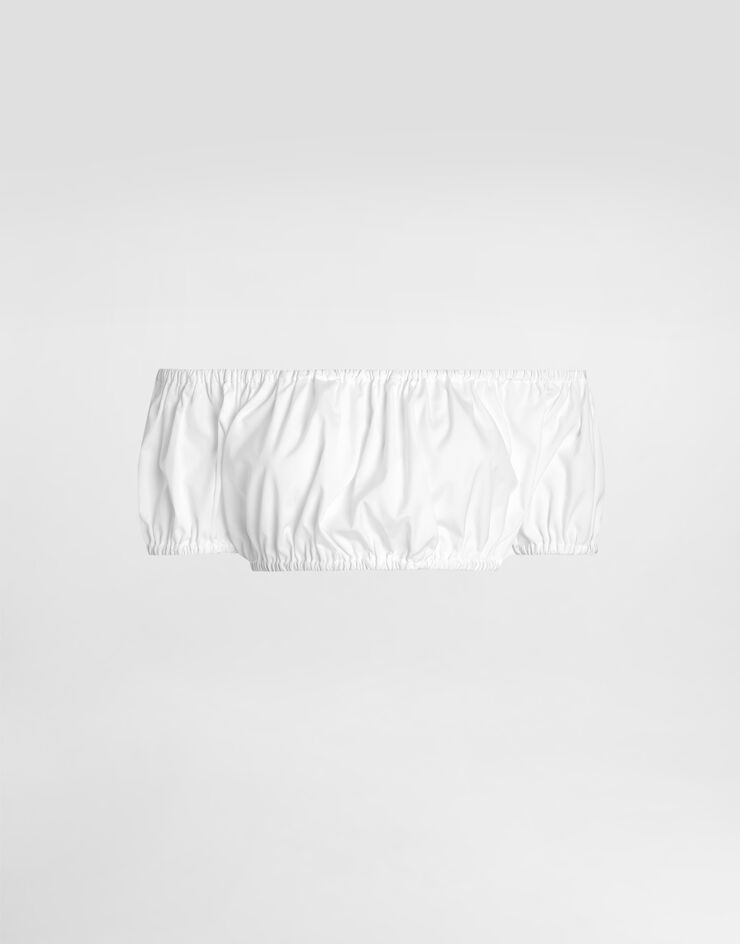 Dolce & Gabbana Top de algodón con escote Bardot