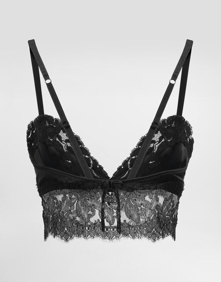Dolce & Gabbana Top Estilo Bralette De Raso Y Encaje