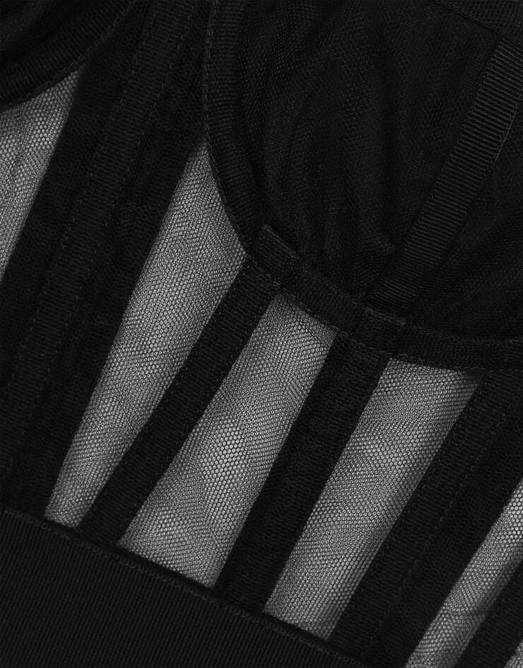 Dolce & Gabbana Top Tipo Corsé De Tul Con Ballenas