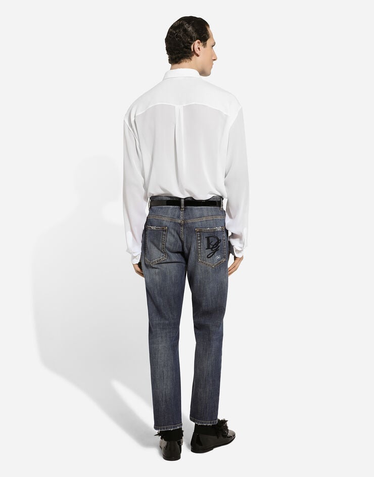 Dolce & Gabbana Vaqueros Loose De Denim Elástico