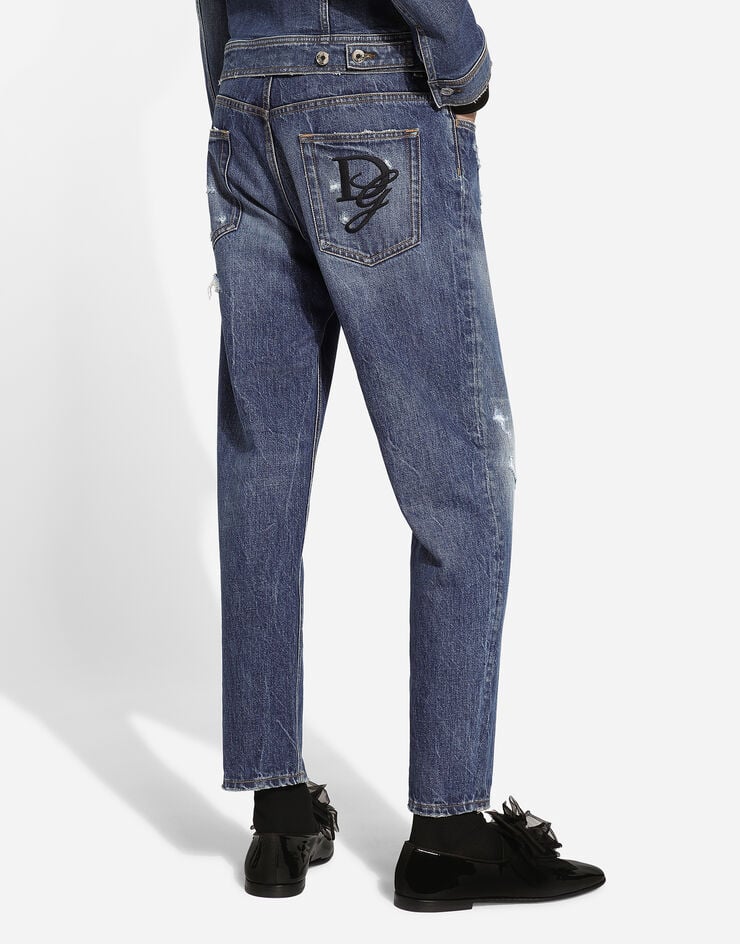 Dolce & Gabbana Vaqueros Loose De Denim Elástico