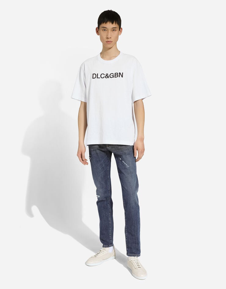 Dolce & Gabbana Vaqueros Slim De Denim Elástico Azul