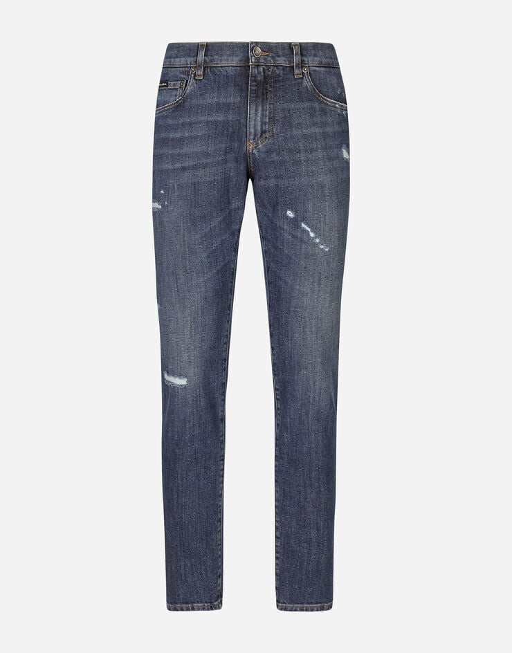 Dolce & Gabbana Vaqueros Slim De Denim Elástico Azul