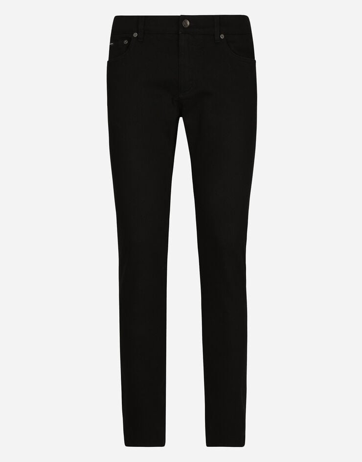 Dolce & Gabbana Vaqueros Slim Elásticos Negro Lavado