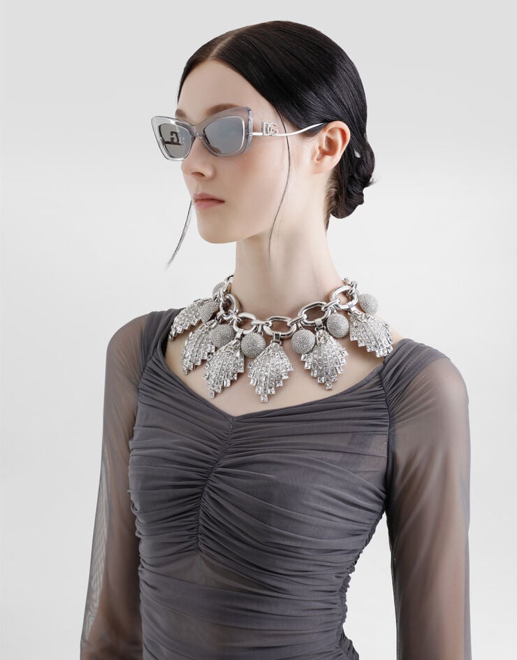 Dolce & Gabbana Vestido Corto De Tul Ligero Drapeado