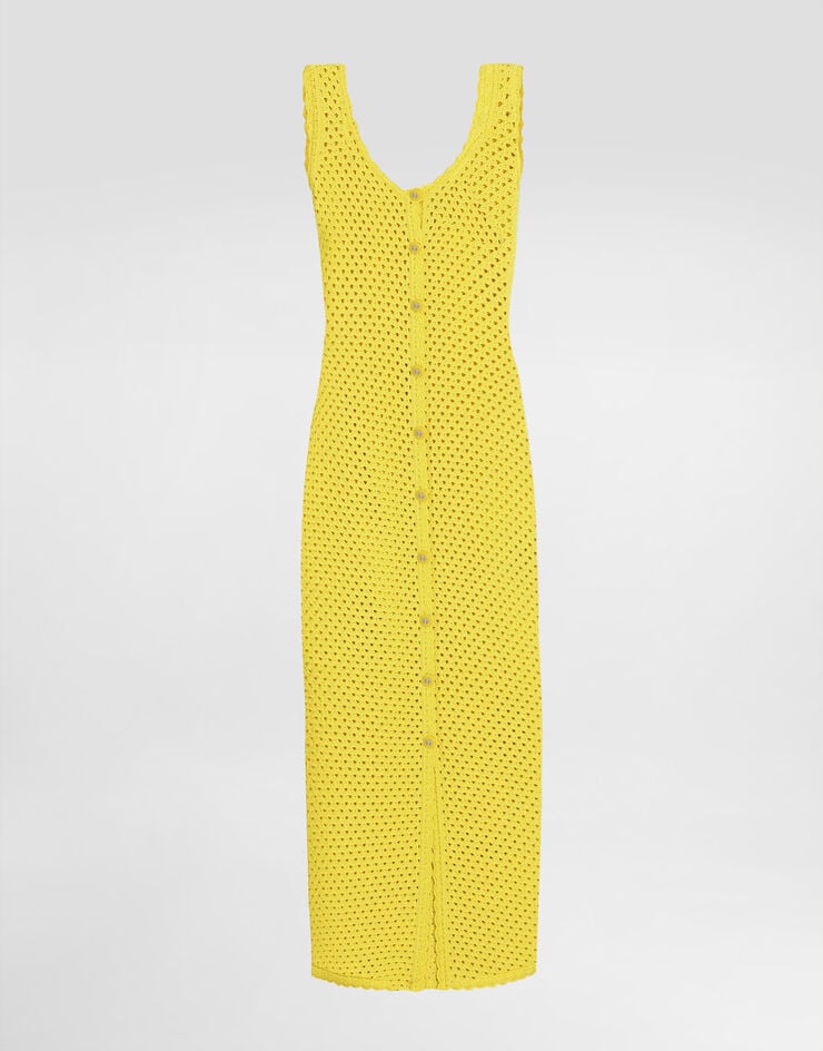 Dolce & Gabbana Vestido largo de punto de ganchillo