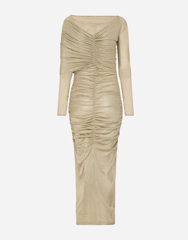 Dolce & Gabbana Vestido Longuette En Punto De Lúrex