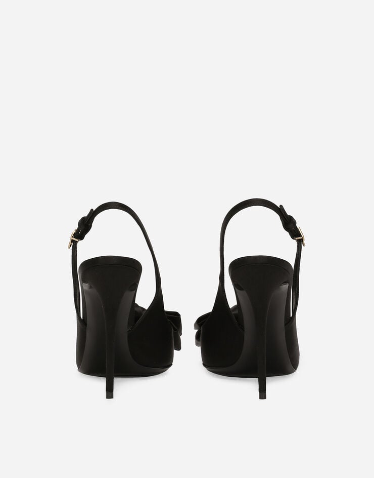 Dolce & Gabbana Zapato Destalonado De Raso Con Lazo