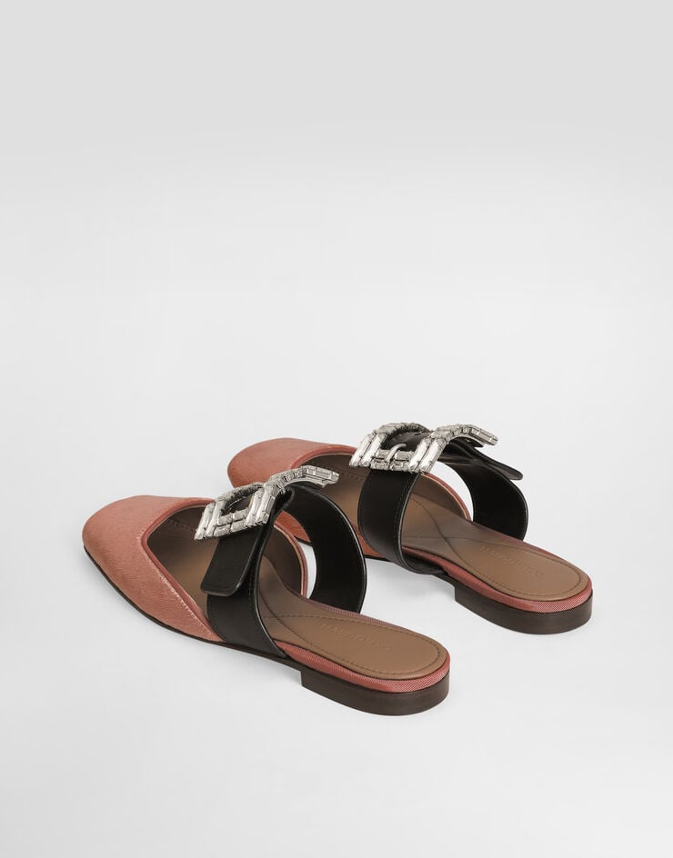 Dolce & Gabbana Zueco De Terciopelo Con Hebilla Joya