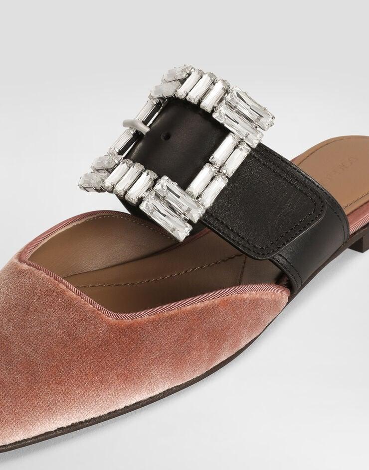 Dolce & Gabbana Zueco De Terciopelo Con Hebilla Joya
