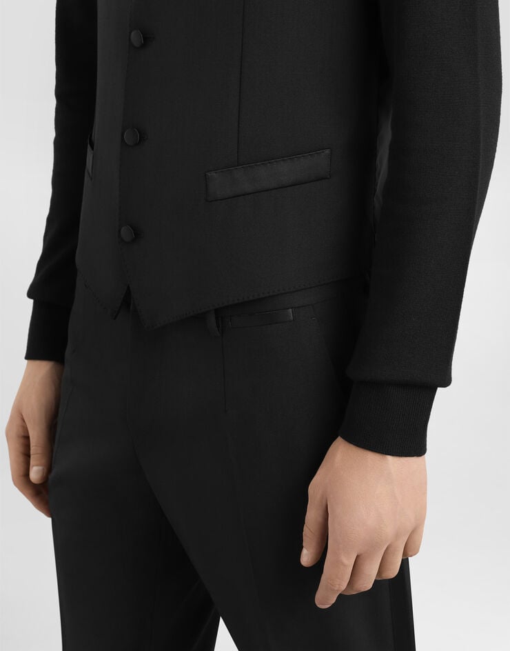 Dolce & Gabbana Esmoquin Sicilia De Tres Piezas En Lana Elástica