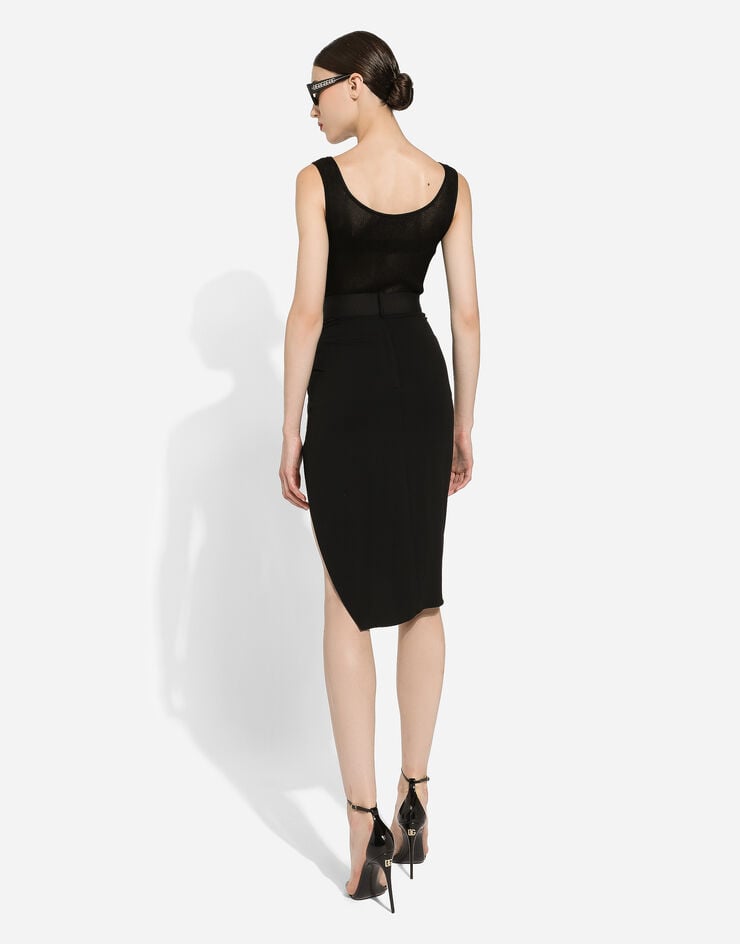 Dolce & Gabbana Falda Asimétrica Con Drapeado De Punto