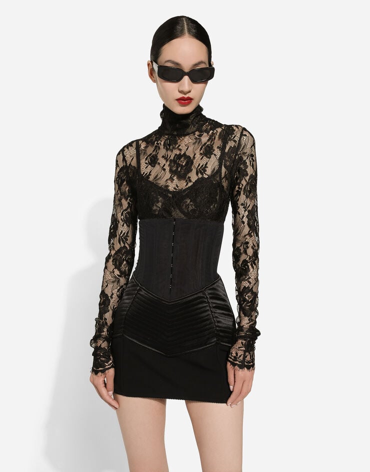Dolce & Gabbana Falda Corta Con Detalle De Cinturón Corsetero