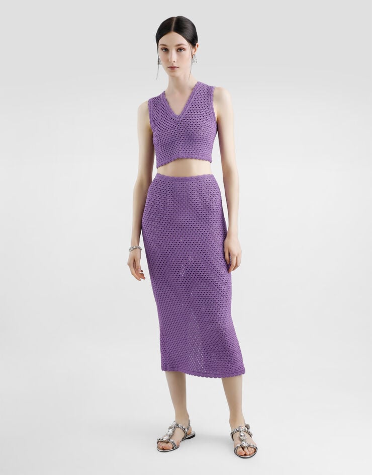 Dolce & Gabbana Falda Longuette De Punto De Ganchillo