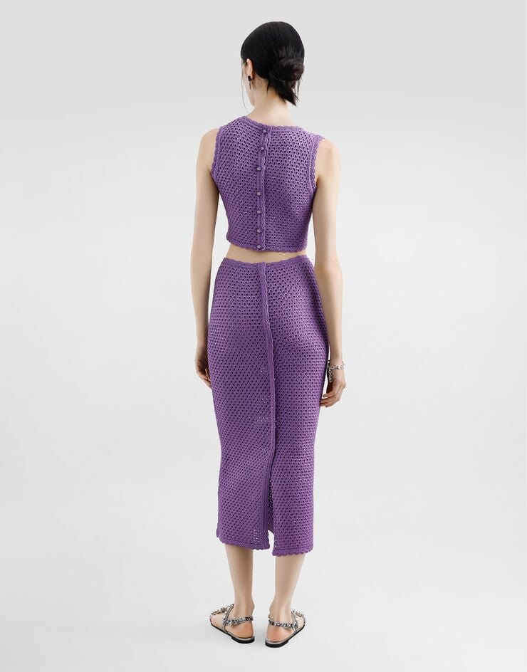 Dolce & Gabbana Falda Longuette De Punto De Ganchillo