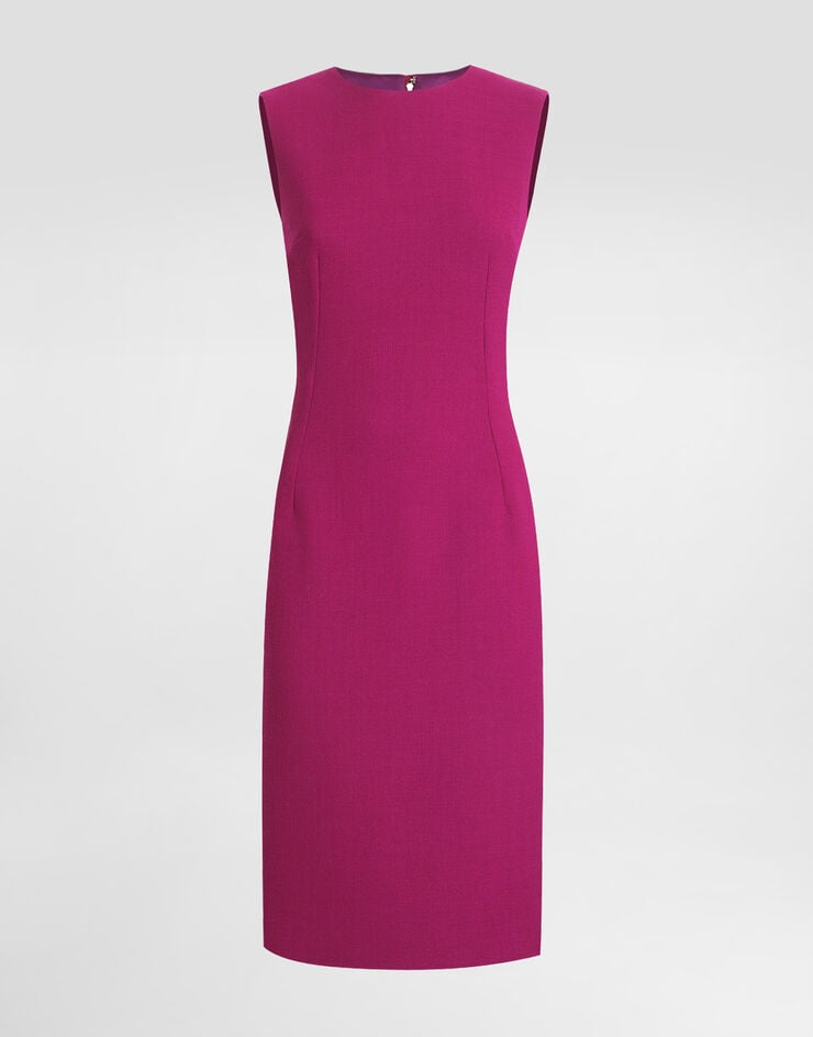 Dolce & Gabbana Falda longuette de tubo en crepé de lana