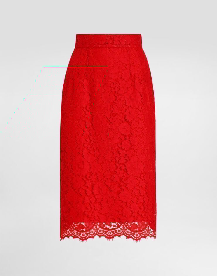Dolce & Gabbana Falda midi de tubo de encaje cordonetto