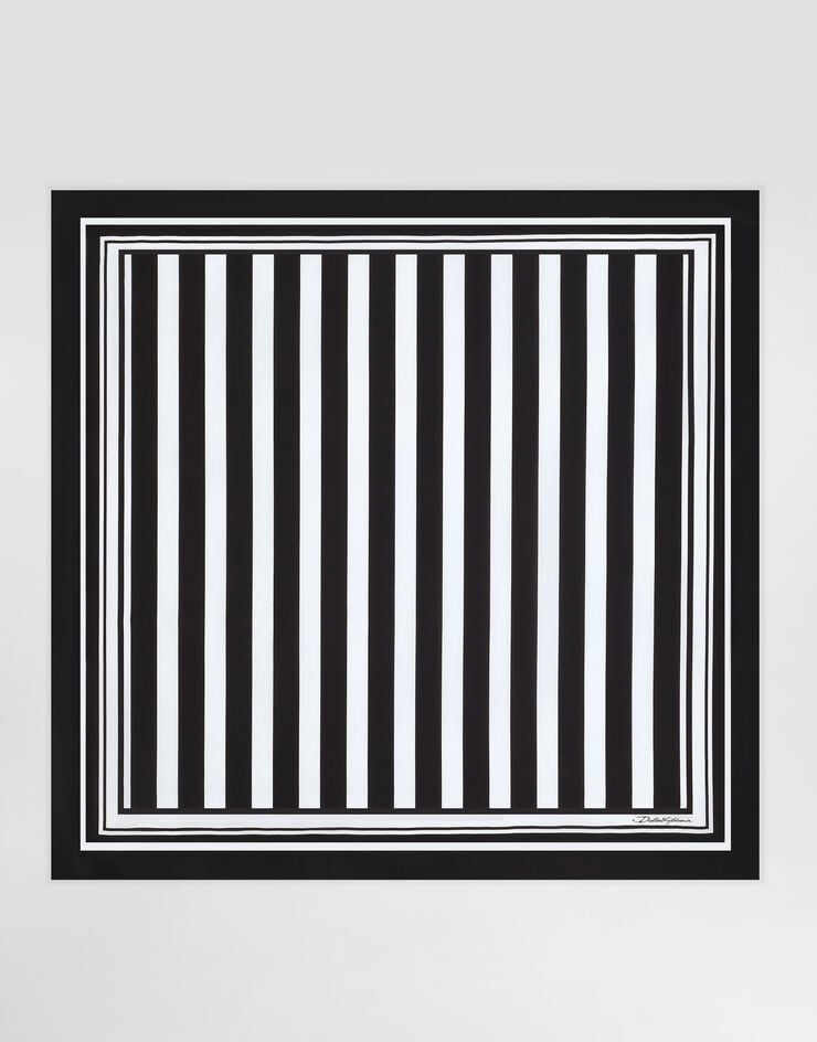 Dolce & Gabbana Fular De Sarga De Seda 90 X 90 Estampado A Rayas