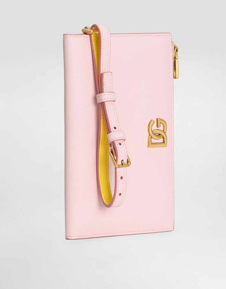 Dolce & Gabbana Funda Para Pasaporte De Piel De Becerro Con Logotipo DG