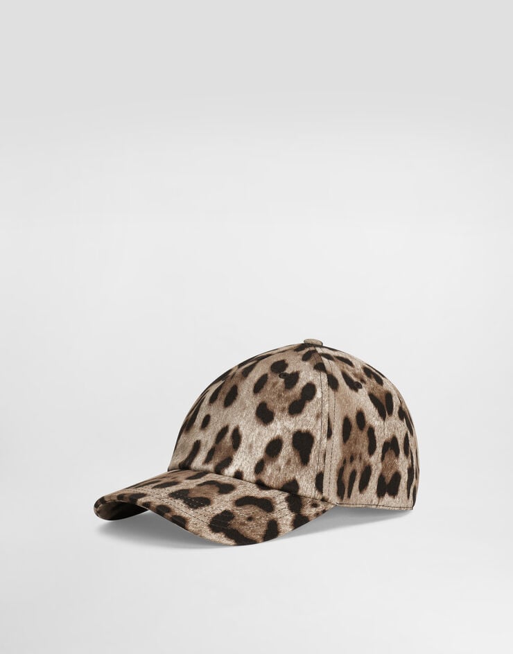 Dolce & Gabbana Gorra de béisbol de algodón con estampado Leopardo
