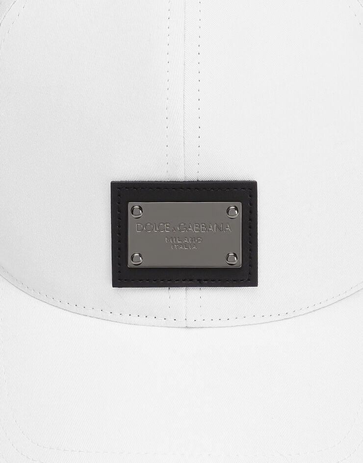 Dolce & Gabbana Gorra De Béisbol De Algodón Con Placa Con Logotipo
