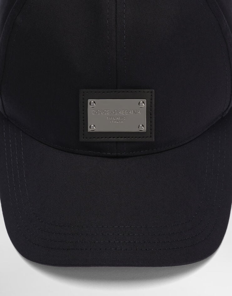 Dolce & Gabbana Gorra De Béisbol De Algodón Con Placa Con Logotipo
