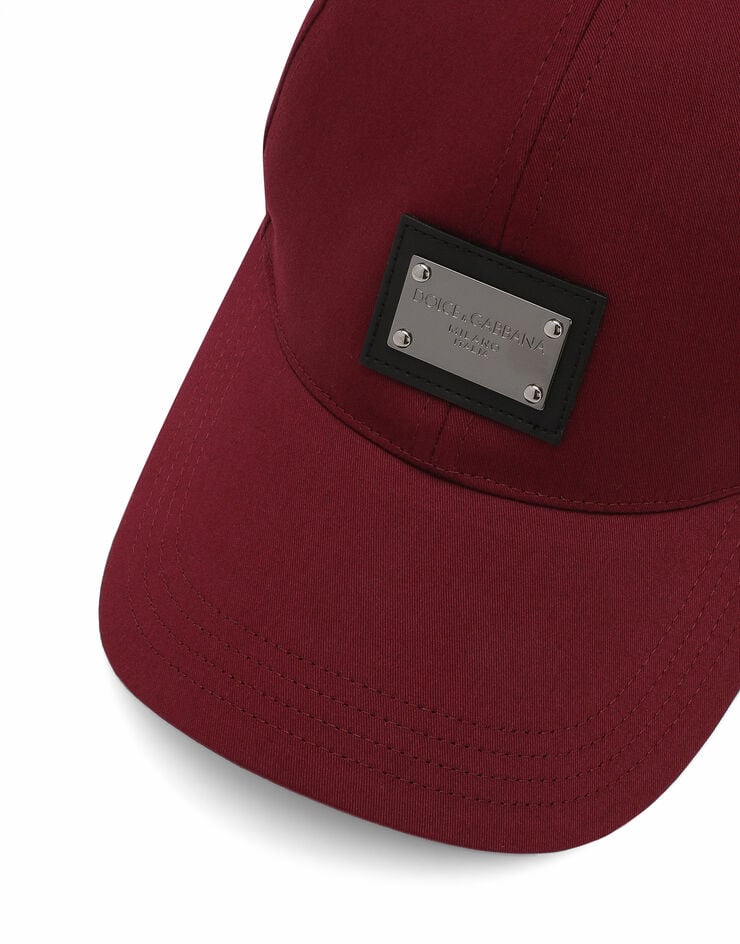 Dolce & Gabbana Gorra De Béisbol De Algodón Con Placa Con Logotipo