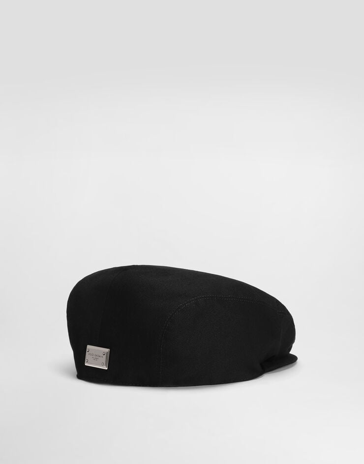 Dolce & Gabbana Gorra Inglesa De Algodón Con Placa Con Logotipo
