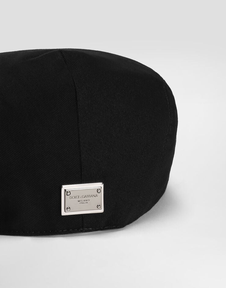 Dolce & Gabbana Gorra Inglesa De Algodón Con Placa Con Logotipo