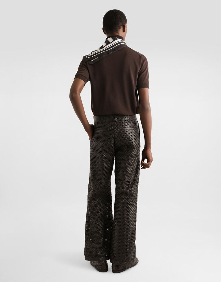 Dolce & Gabbana Jersey De Algodón Con Cuello Alto Y Manga Corta