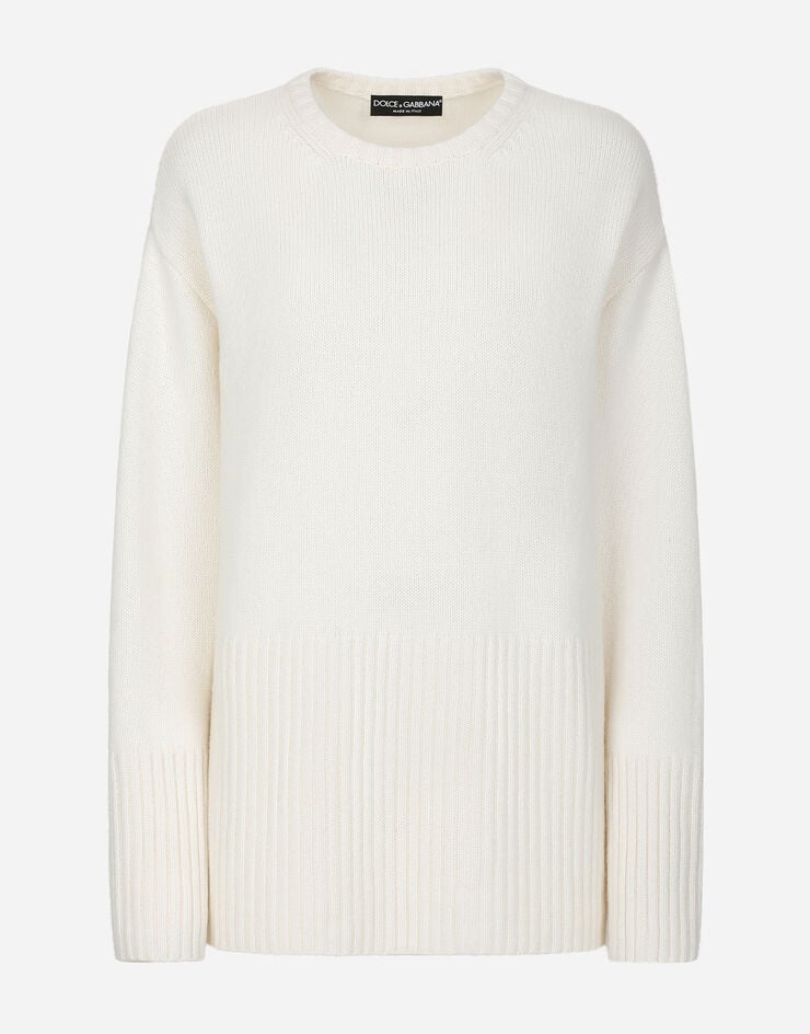 Dolce & Gabbana Jersey de cachemira con logotipo DG bordado