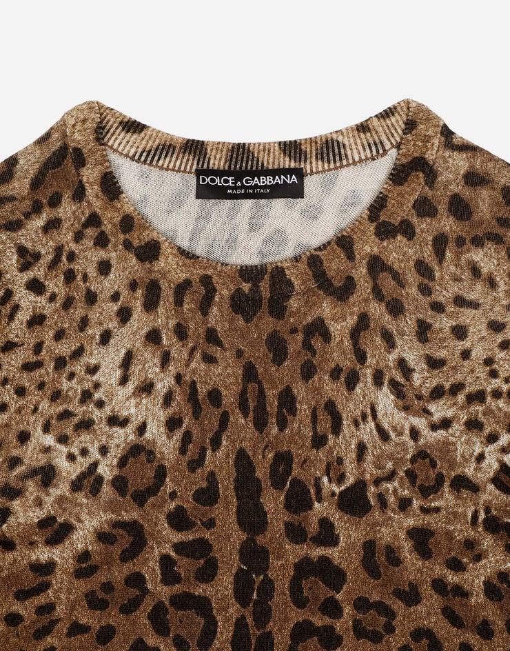 Dolce & Gabbana Jersey De Cachemira Estampado Leopardo