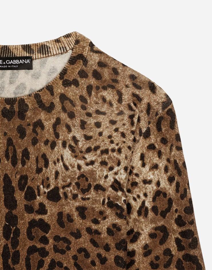 Dolce & Gabbana Jersey De Cachemira Estampado Leopardo