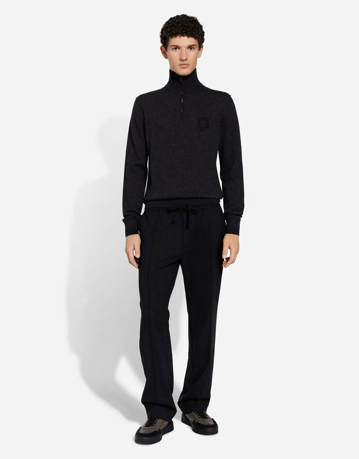 Dolce & Gabbana Jersey De Cuello Alto En Cachemira Con Cremallera