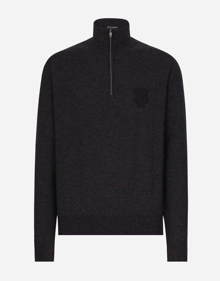 Dolce & Gabbana Jersey de cuello alto en cachemira con cremallera